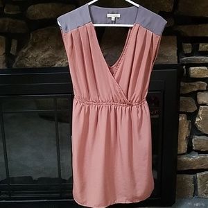 Blush & Charcoal Cut-Out Dress